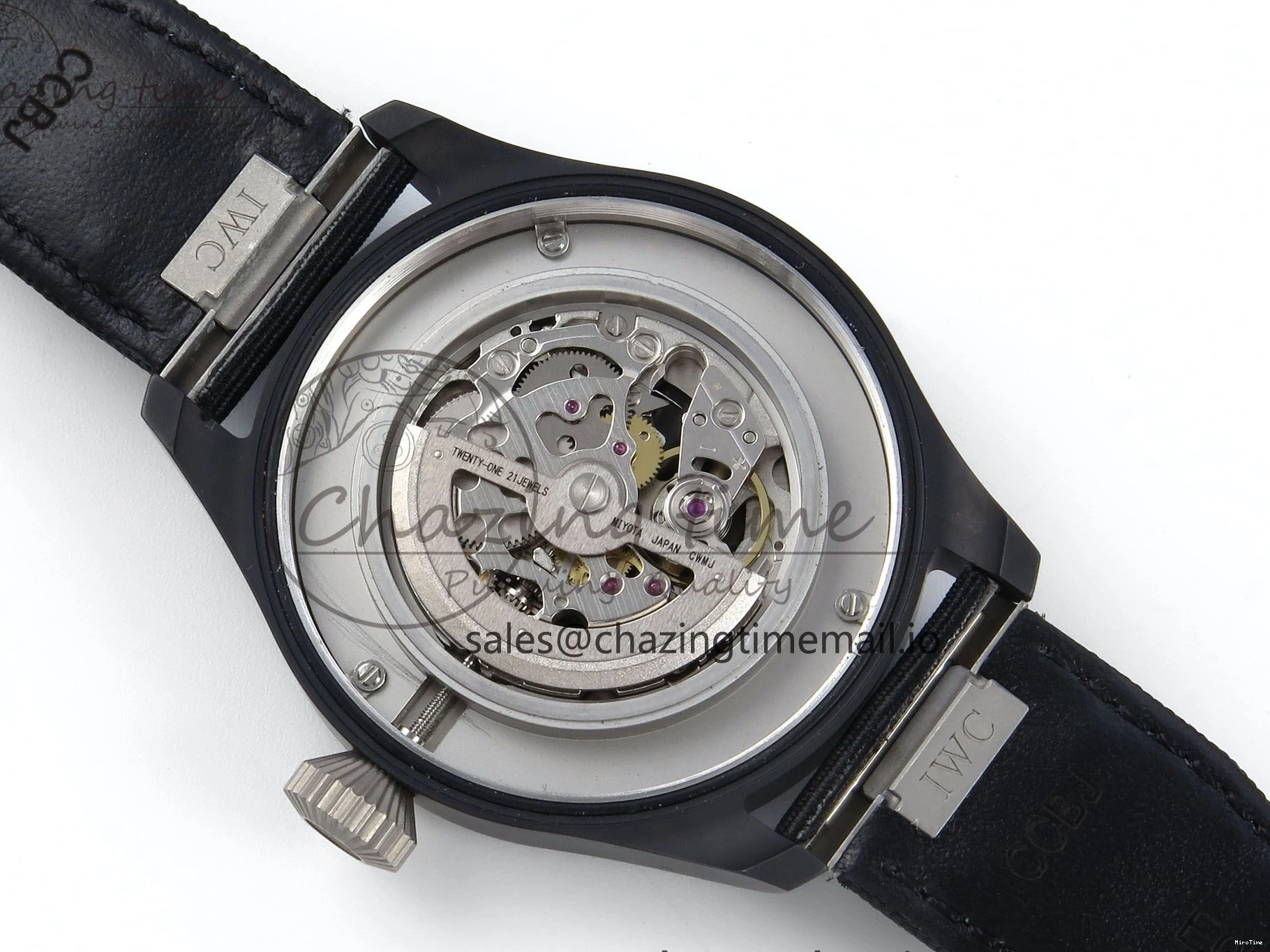 MIROTIME 1229 Durable Pilot Top Gun IW326901 M+F 1:1 Best Edition Black Dial on Black Nylon Strap MY 7003